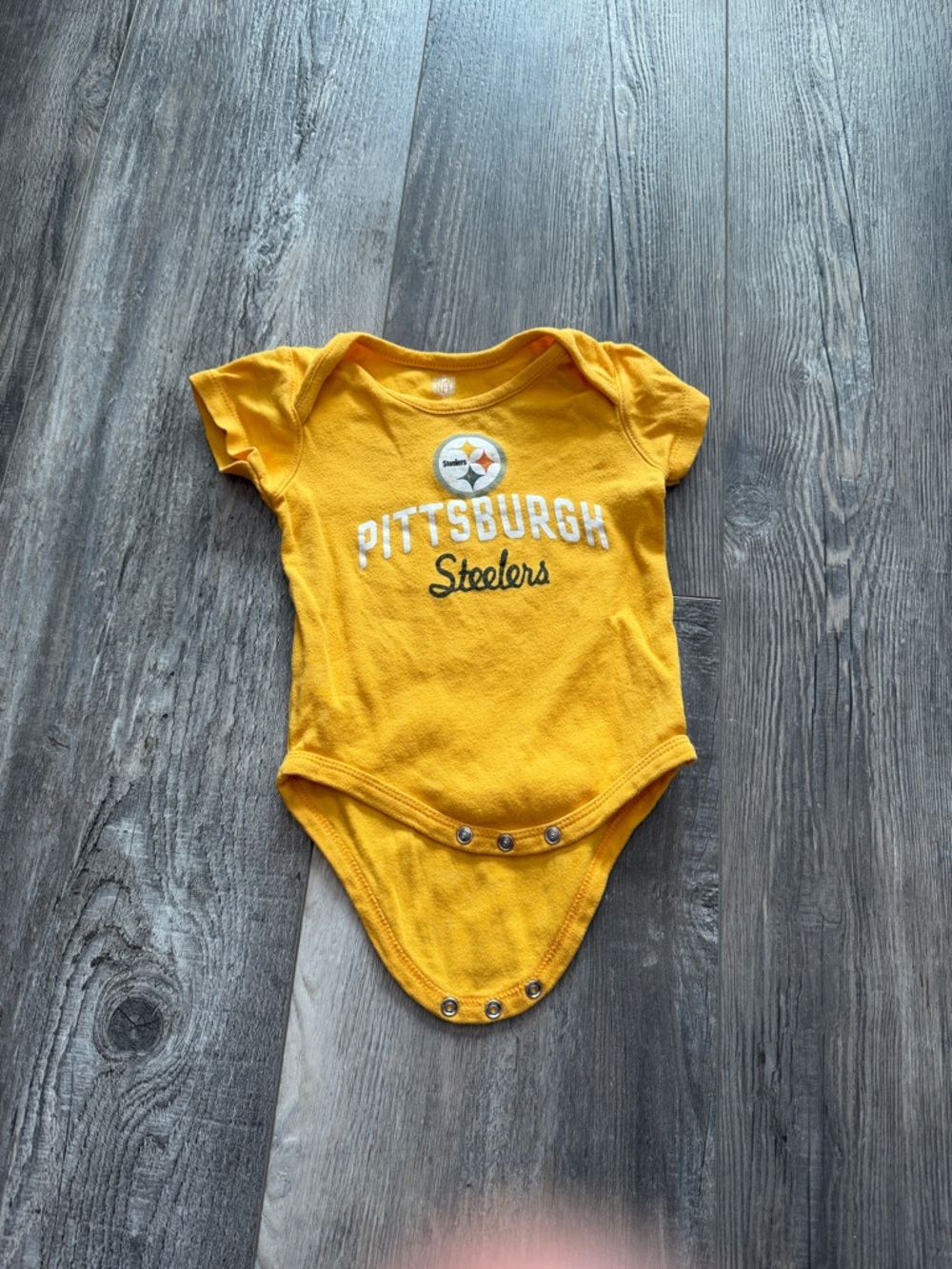 NFL Pittsburgh Steelers Yellow Baby One-Piece Bodysuit
